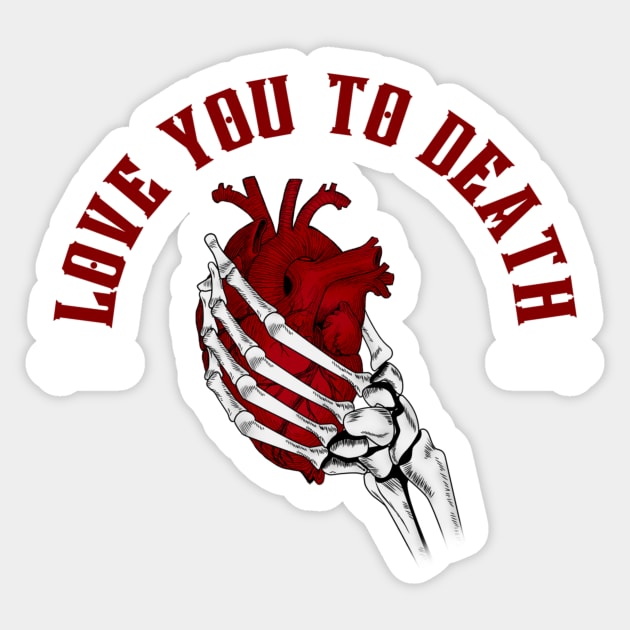 Love you to death Sticker by BlackCatArtBB